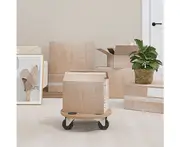 Dolly Trolleys 2 pcs Round Engineered Wood