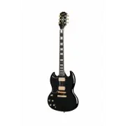 Epiphone SG Custom 2-Humbucker Electric Guitar with Premium Bag - Ebony Left-Han
