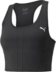 [PUMA] Womens Oa X Scoop Neck Athletic Crop Running Athletic Tops - Black