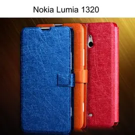 ＊PHONE寶＊ Nokia Lumia 1320 亞倫絲皮套 保護殼 保護套 側翻可站立皮套