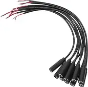 Balacoo 10 Pack 3.5mm Female Plug to Bare Wire Audio Cable, Mono 3.5mm Jack Connector, Ideal for Headphones, Speakers, Microphones, Black