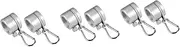 3sets Rotating Flagpole Clip Mounting Rings for Flag Pole Durable Metal Clips Easy Removal Prevents Flag Tangling for Outdoor Use 2pcs*3