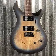PRS SE Exotic Custom 24-08 Poplar Burl Lake Blue Midnight Guitar & Bag #4221