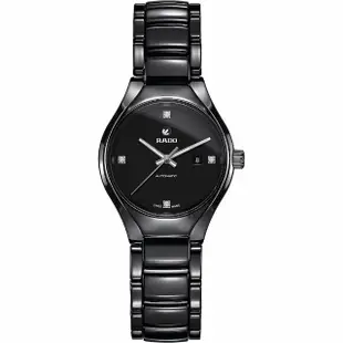 【Rado 雷達表】True 真我系列 高科技陶瓷自動機械女錶-30mm R03(R27242722)