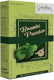 Gulmohar 100% Natural Organic Brahmi powder For hair cleanser and hair care - 100g