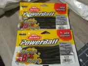 2 Packs Berkley 5.25" General Stick Worm Soft Fishing PowerBait Green Pumpkin