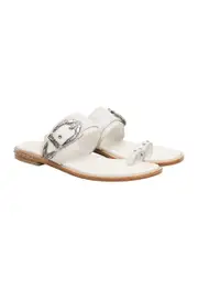 BIRD BUCKLE TOE LOOP SLIDE SOLID WHITE