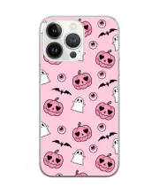 Pink Pumpkin Ghost iPhone Cases for XR SE 11 12 13 14 Pro Max
