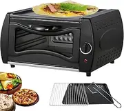 GHRERTX Electric Pizza Oven Tandoor Oven, 15L Pizza Oven, 50-400℃ Temperature Control, Indian Tandoor Oven with Bake Tray/Bake Rack/Tray Handle, for Home