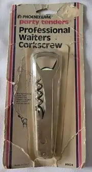 NOS* Vintage Party Tenders- Professional Waiters Corkscrew- Made In Italy 1981