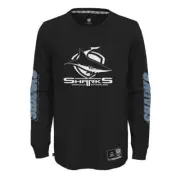 NRL Cronulla Sharks Men's Keyline Long-Sleeve Shirt - Sizes M - 2XL