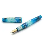 Leonardo Momento Zero Fountain Pen in Aloha with Gold Trim, Medium Nib - NEW