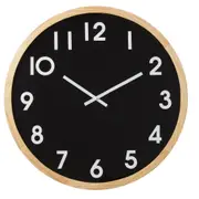 Amalfi Leonard Wall Clock 61cm - Natural/Black