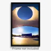 Pixel Art Poster - Sky Blue Amphitheatre (8 Bit Psychedelic Video Game Print)
