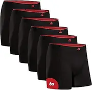 [DANISH ENDURANCE] 6 Pack Bamboo Viscose Boxer Briefs, Breathable Men's Underwear