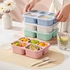 Easy Meal Prep Lunch Box Stackable Food Containers Reusable Bento 5-compartment