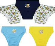 [SPONGEBOB SQUAREPANTS] Boys Soft Briefs Pure Cotton Pack of 5, Multicoloured