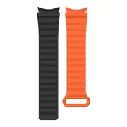 20mm Silicone Magnetic Watchband for Samsung Galaxy Watch 5/4-BlackOrange