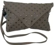 Atmosphere LIGHT BROWN Studded Clutch Bag With Shoulder/ Crossbody Strap