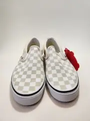 Vans Unisex Classic Slip On Checkerboard Turtledove Tan Skate Shoes M 9/ W 10.5