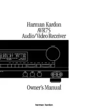 Harman Kardon AVR-75 AV Receiver Owners Manual