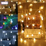 LED LIGHTS STRING WITH WHITE BALL FAIRY GARLAND LIGHTS HOME