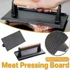 Cast Iron Meat Press Rectangular Grill BBQ Steak Press for Outdoor Cooking AU