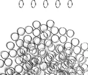 200 Pcs Mini Split Jump Ring with Double Loops Small Round Metal Key Rings Connectors for Making Handwork Charms Pendants Key Chains Ornaments DIY Crafts Accessories…, 10mm, Alloy Steel