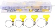 20Pcs Stainless Steel Adjustable Hose Clamps with Handle for Automotive Household Industrial Use Secure Fit for Hoses