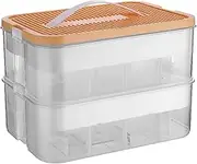Building Blocks Storage Container - Stackable Building Blocks Container with Compartments and Handle - Safe Home Organiser, Stackable Organiser for Bedroom