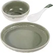 Garneck 1Set Decorative Ceramic Dinnerware Set Household Tableware Kit for One for Home Restaurants and Housewarming Heat Cold Resistant