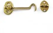 Romak 879510 Polish Brass Cabin Hook and Eye, 65 mm Size