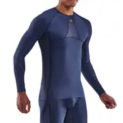 Skins Men's Series-5 Activewear Long Sleeve Top Navy Blue