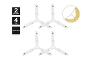Vivva 4pcs Triangle Fitted Sheet Strap Clips Grippers Mattress Bed Suspenders Holder