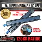 125kg Locking Drawer Slides 350 - 1000mm Heavy Duty Fridge runner full extension