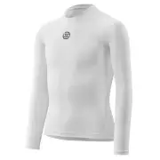 SKINS Youth Long Sleeved Baselayer Compression Top White Size M (9-10 Yr) #REF71