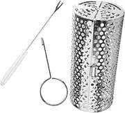 Mikinona Rolling Grill Accessory Bbq Mesh Cage Barbecue Roll Cage Stainless Steel Grill Basket Versatile Use