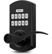 Keyless Entry Door Lock Backlit Matte Black 3 Keys 20 User Codes Auto Lock