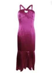 Aidan by Aidan Mattox Women's Liquid Satin Dress 4 Wedding, Cocktail,HOCO