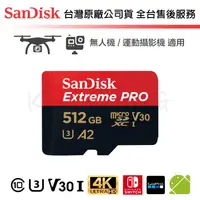 在飛比找蝦皮購物優惠-【台灣保固】Sandisk Extreme PRO 512G