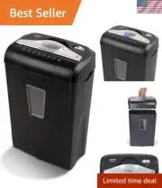 Automatic High-Security Micro-Cut Shredder - 5-Minute Run Time, 8-Sheet Capacity