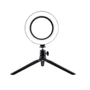 Selfie Circle Usb Led Desktop Lamp With Stand Dimmable Led Fill Light For Live Stream Photograph Desktop Stand + 16Cm