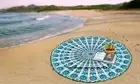 Round Mandala Indian Throw Bohemian Tapestry Beach Throw Picnic Table Cover 72"