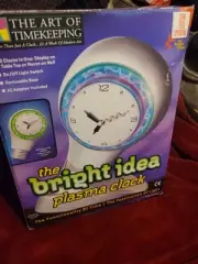 The Bright Idea Plasma Clock The Art of Timekeeping - Light Color: Blue - NIB