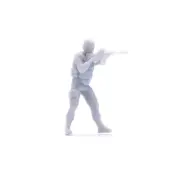 Resin 1/64 Unpaint Target SWAT No.2 Police Scene Prop Figure Diorama Miniature