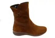 Flex & Go Jacinta Womens Comfortable European Leather Mid Calf Boots - SSA