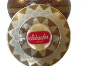 Schaefer Beer Cremation Brass Urn 190 lb Brown Cloisonne Adobe Design