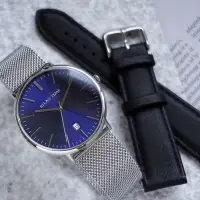 在飛比找Yahoo奇摩購物中心優惠-Relax Time RT97極簡大三針日期腕錶-藍/40m