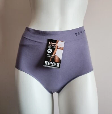 Bonds Ladies WWGAA KFQ Aromatic Side Seamfree Seamless Full Brief Size 16 New