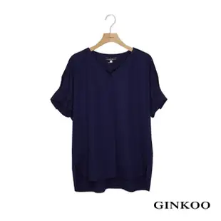 【GINKOO 俊克】袖口設計前短後長上衣